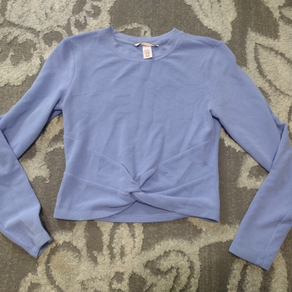 Victoria's Secret Lavender Twist-Front Long Sleeve Top
